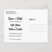 Carte Postale Faire-part Rustic Kraft Gold Heart Calendrier Enregistrer la  (Dos)