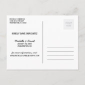 Carte Postale Faire-part Rustic Lettering Kraft Photo Enregistrer la date (Dos)