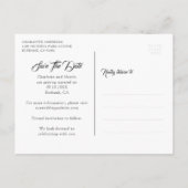 Carte Postale Faire-part Rustic Navy Blue Mason Jar Mariage Enregistrer La (Dos)