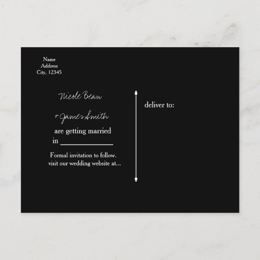 Carte Postale Faire-part Rustic Night Tree & Mason Jar Lights Enregistrer l (Dos)