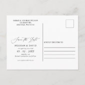 Carte Postale Faire-part Rustic Orange Floral Fall Save the Date (Dos)