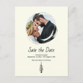 Carte Postale Faire-part Rustic Pine Tree Boho Ivory Wedding (Devant)