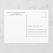 Carte Postale Faire-part Rustic Retro Boho Rust Terracotta Enregistrer La D (Dos)