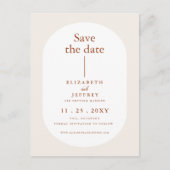 Carte Postale Faire-part Rustic Retro Boho Rust Terracotta Enregistrer La D (Devant)