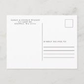 Carte Postale Faire-part Rustic Retro Boho Terracotta Photo Enregistrer La  (Dos)