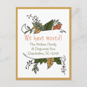 Carte Postale Faire-part Rustic Whimsical Automne Nouvelle adresse (Devant)