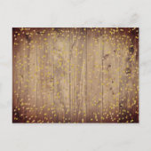 Carte Postale Faire-part Rustic Wood Gold Love Heart Calendrier Enregistrer (Dos)