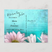 Carte Postale Faire-part Rústico Margarita Floral Aquarelle Réserve la Date (Dos)