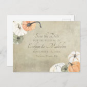Carte Postale Faire-part Rustique Automne Mariage d'automne Enregistrer la  (Devant / Derrière)