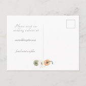 Carte Postale Faire-part Rustique Automne Mariage d'automne Enregistrer la  (Dos)