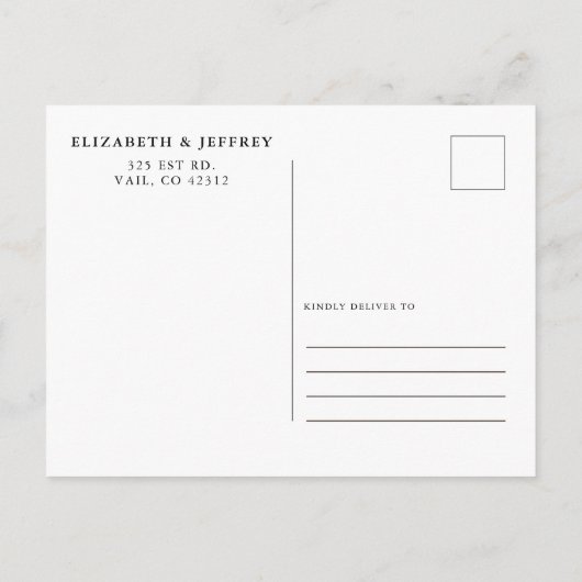 Carte Postale Faire-part Rustique Botanique Automne Automne Enregistrer La  (Dos)