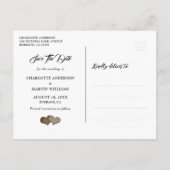 Carte Postale Faire-part Rustique Bourgogne Mason Jar Mariage Enregistrer L (Dos)