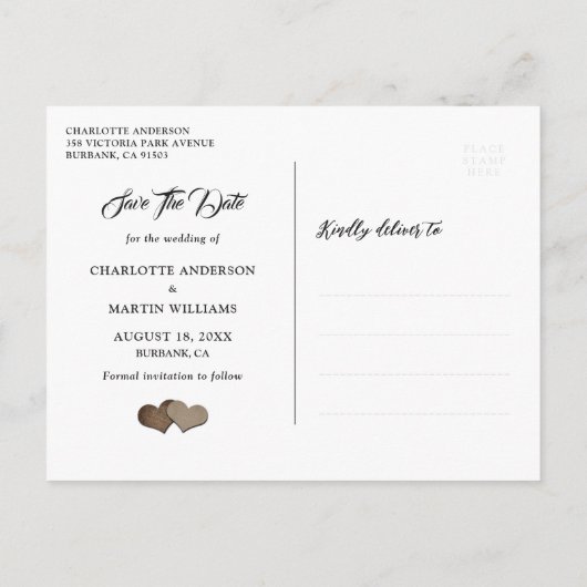 Carte Postale Faire-part Rustique Bourgogne Mason Jar Mariage Enregistrer L (Dos)