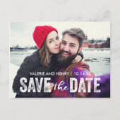 Carte Postale Faire-part Rustique Enregistrer la date Pleine photo saignée (Devant)