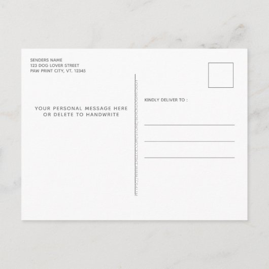 Carte Postale Faire-part Rustique Nous avons déménagé Nouvelle Adresse Phot (Dos)