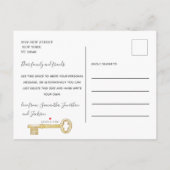 Carte Postale Faire-part Rustique Nous Avons Déplacé Key Photo Moving Faire (Dos)