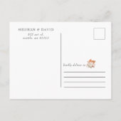 Carte Postale Faire-part Rustique Terracotta Boho Pampas Orchidées Mariage (Dos)