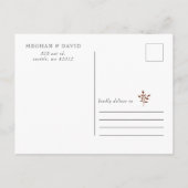 Carte Postale Faire-part Rustique Terracotta Botanique Simple Enregistrer L (Dos)