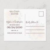 Carte Postale Faire-part Rustique tournesol rouge Roses mariage Enregistrer (Dos)
