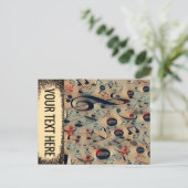 Carte Postale Faire-part rythme vintage (Debout devant)