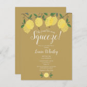 Carte Postale Faire-part Sa Fête des mariées principale Squeeze Lemon Gold (Devant / Derrière)