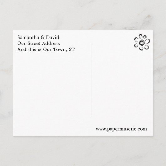 Carte Postale Faire-part Sable ondulé Eau aqua Plage moderne Enregistrez la (Dos)