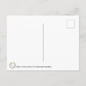 Carte Postale Faire-part Sage Green Bohemian Floral Enregistrer la date (Dos)