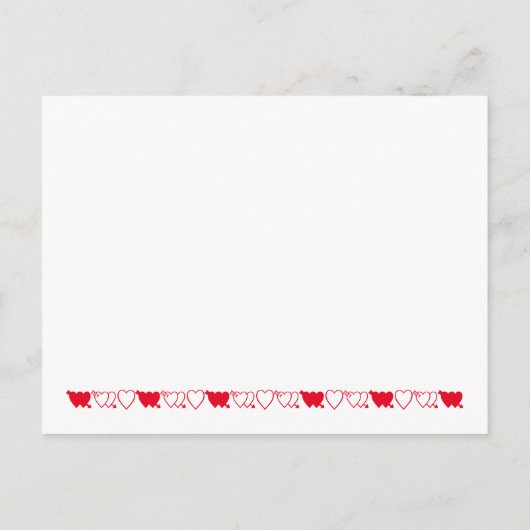 Carte Postale Faire-part Saint Valentin pour les enfants (Dos)