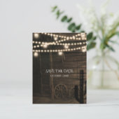 Carte Postale Faire-part Salon Western Ancien Mariage Rustique Enregistrer  (Debout devant)