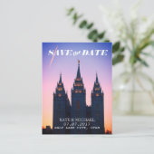 Carte Postale Faire-part Salt Lake City, Utah Temple Wedding Enregistrer la (Debout devant)