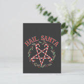 Carte Postale Faire-part Salut Satan Noël Krampus Xmas Devil Candy (Debout devant)