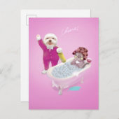 Carte Postale Faire-part Salutations de détente (Devant / Derrière)