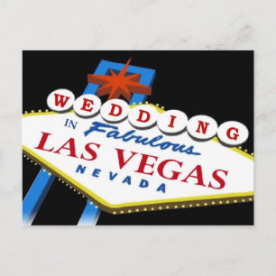 Carte Postale Faire-part Samantha & Gary 2010 Las Vegas MARIAGE