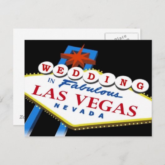 Carte Postale Faire-part Samantha & Gary 2010 Mariage à Las Vegas (Devant / Derrière)