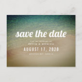 Carte Postale Faire-part Sand Ocean Beach Wedding Enregistrer la date (Devant)
