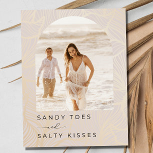 Carte Postale Faire-part Sandy Toes Arch Photo Beach Wedding Enregistrer la