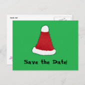 Carte Postale Faire-part Santa Hat, sauvez la date ! (Devant / Derrière)