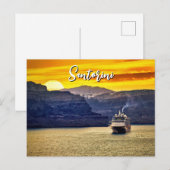 Carte Postale Faire-part Santorin (Devant / Derrière)