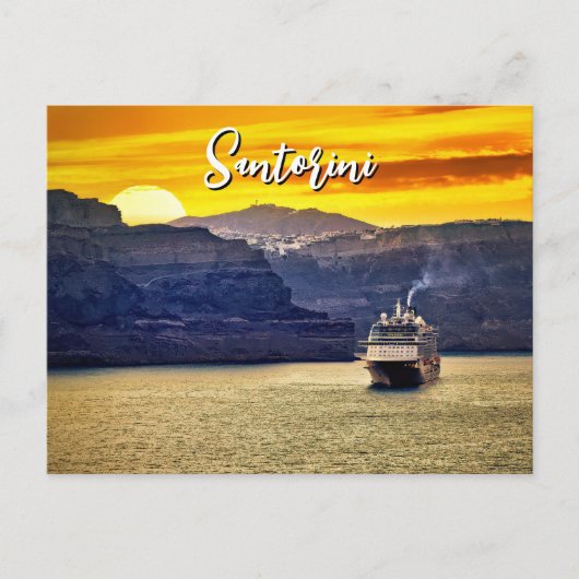 Carte Postale Faire-part Santorin (Devant)