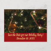 Carte Postale Faire-part Sapin de Noël III Enregistrez la date (Devant)