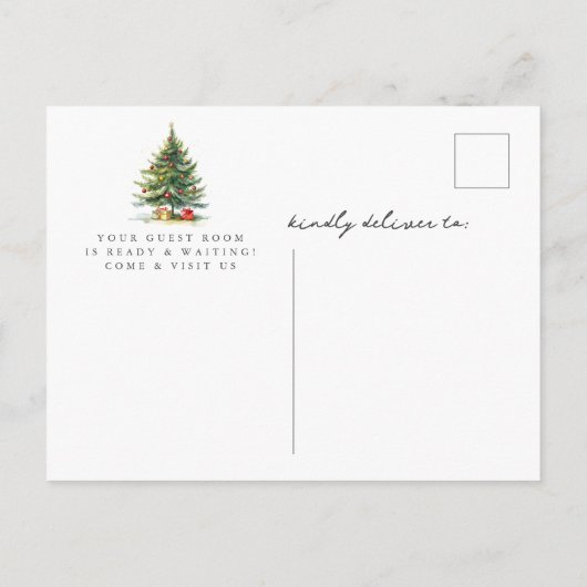 Carte Postale Faire-part Sapin de Noël Nouvelle Maison (Dos)