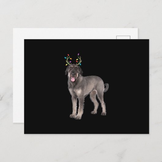 Carte Postale Faire-part saucisse de rennes de schnauzer géant (Devant / Derrière)