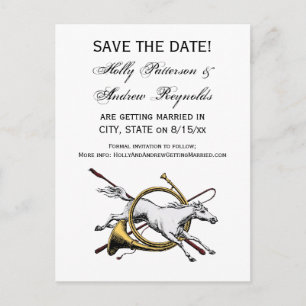 Carte Postale Faire-part Saut d'obstacles équestre prépa à travers la coule