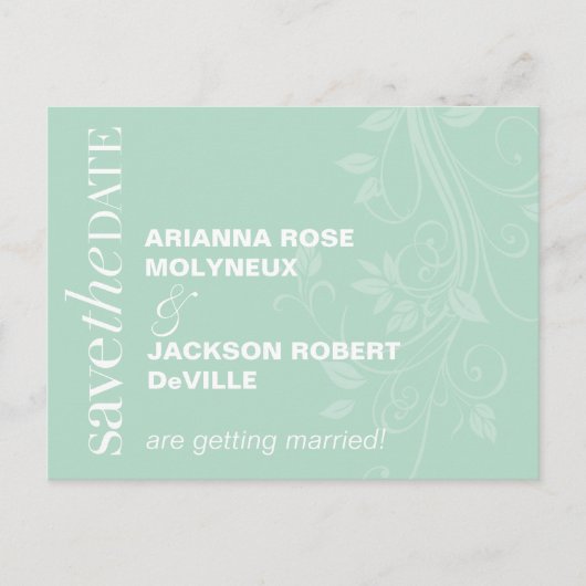 Carte Postale Faire-part Sauts doux Enregistrer la date (Devant)