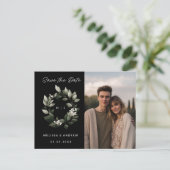 Carte Postale Faire-part Sauvegarde minimale de la couronne DateGreen (Debout devant)