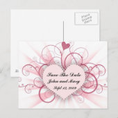 Carte Postale Faire-part Sauvegarder la date (Devant / Derrière)