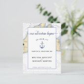 Carte Postale Faire-part Sauvegarder la date #AncreNautique | #SaveTheDate (Debout devant)