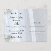 Carte Postale Faire-part Sauvegarder la date Annonce du 5ème anniversaire d (Dos)