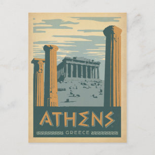 Carte Postale Faire-part Sauvegarder la date   Athènes, Grèce