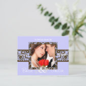 Carte Postale Faire-part Sauvegarder la date avec votre photo (Debout devant)